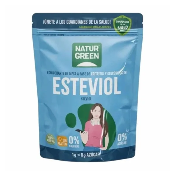 Sachet bleu refermable Natur Green Esteviol, édulcorant en poudre 500 g