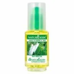 Flacon pompe NaturEsoin huile d'arbre à thé 50 ml liquide jaune étiquette verte