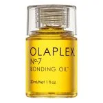Flacon en verre jaune Olaplex N°7 Bonding Oil, huile capillaire 30 ml