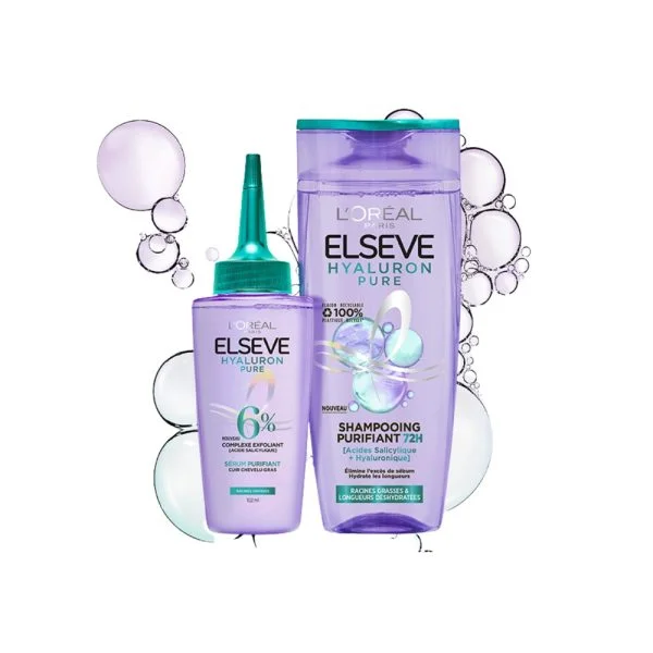 ORÉAL Elseve Hyaluron Pure Sérum Purifiant 102ml + Shampooing Purifiant 200ml