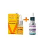 Sérum vitamine E Racine-Vita avec étui jaune et sérum niacinamide compte-gouttes