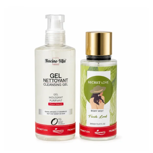 Racine-Vita Gel Moussant Peaux Grasses 420ml + Secret Love Body Mist Fresh Look 250ml