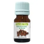Flacon ambré d'huile essentielle de girofle Racine-Vita avec bouchon vert clair