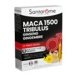 Boîte noire Santarome Maca 1500 Tribulus Ginseng Gingembre, 20 ampoules buvables