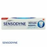 Étui blanc et bleu du dentifrice Sensodyne Répare et Protège 75 ml