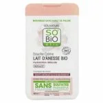 Flacon blanc et rose So'Bio étic Douche-Crème Lait d'Ânesse Bio, 450 ml