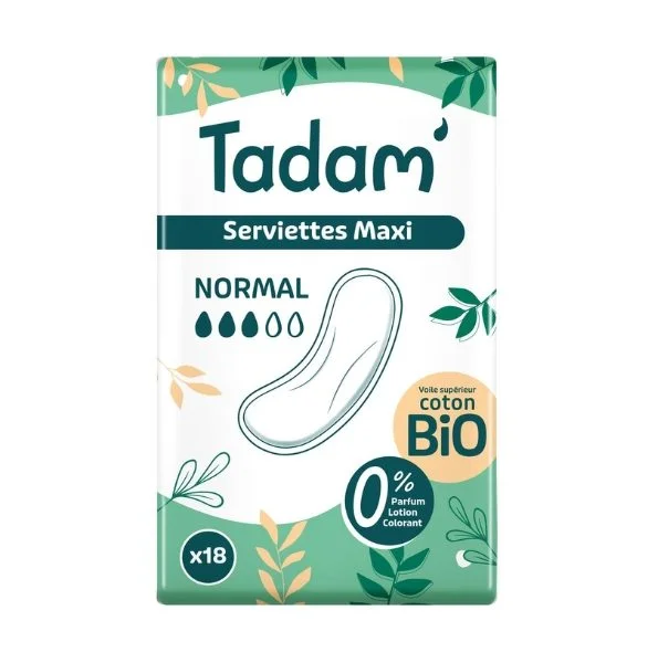 Tadam SERVIETTES MATERNITE NORMAL 18 UNITES