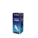 Étui violet Urgo bande de gaze hydrophile avec jambe bandée illustrée