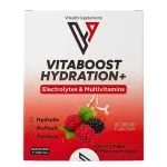 Boîte VHealth Vitaboost Hydration+ Redberry 2 tubes, 20 comprimés effervescents, fruits rouges