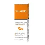 Étui orange et blanc Vilaris crème solaire teintée SPF50+ de 50 ml