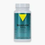 Flacon bleu vert Vitall+ Bromélaïne 500mg 60 gélules gastro-résistantes