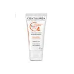 Tube blanc Centaurea Crème Solaire Invisible SPF50+ 50 ml, impressions orange