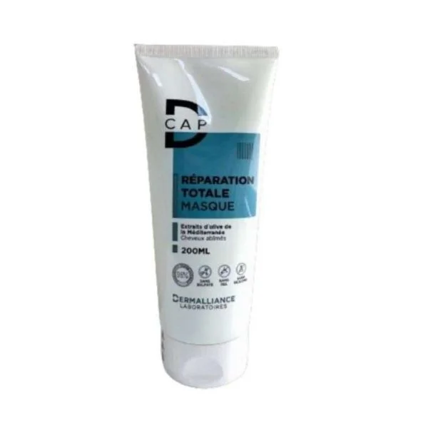 Tube blanc et bleu D-CAP Réparation Totale masque cheveux abîmés 200 ml