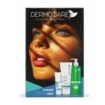 Coffret Dermocare avec écran fluide, gel nettoyant et gel exfoliant