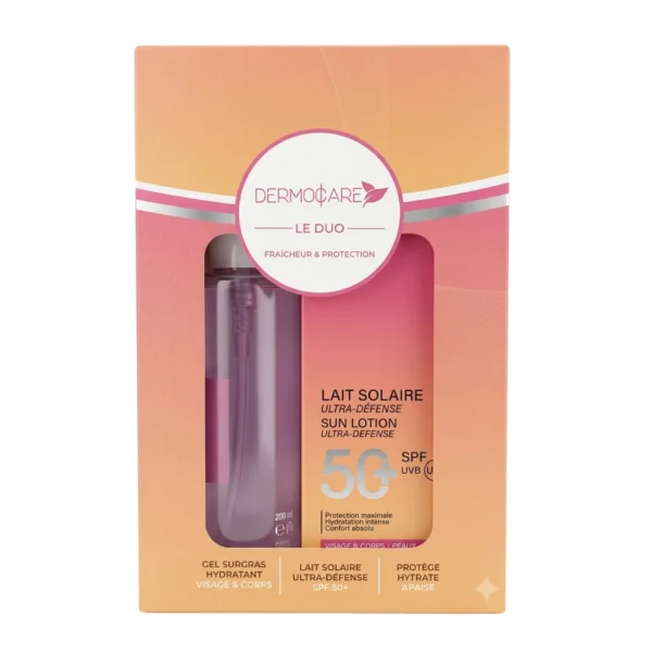 🎁 Pack 🎁 Dermocare Lait Solaire Spf50+ 150ml+Gel Surgras 200ml Pack – photo 2