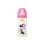 Biberon Dodie transparent décor Minnie, bague et capuchon rose fuchsia
