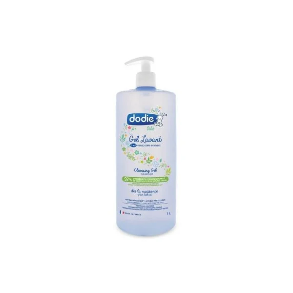 Dodie Bébé Gel Lavant 3 en 1 Flacon Pompe 1L