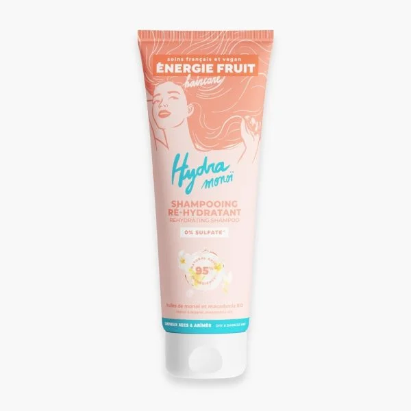 Tube rose Énergie Fruit Hydra Monoï shampoing ré-hydratant cheveux secs 250 ml
