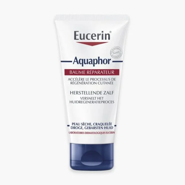 Tube blanc et bleu marine Eucerin Aquaphor Baume Réparateur 40 g