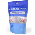 Sachet bleu Hydrogel Patch bandage alcoolisé au menthol, illustrations cheville et poignet