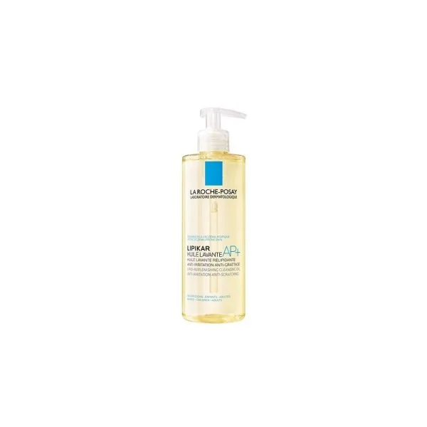 Flacon pompe La Roche-Posay Lipikar Huile Lavante AP+, étiquette bleue, 400 ml