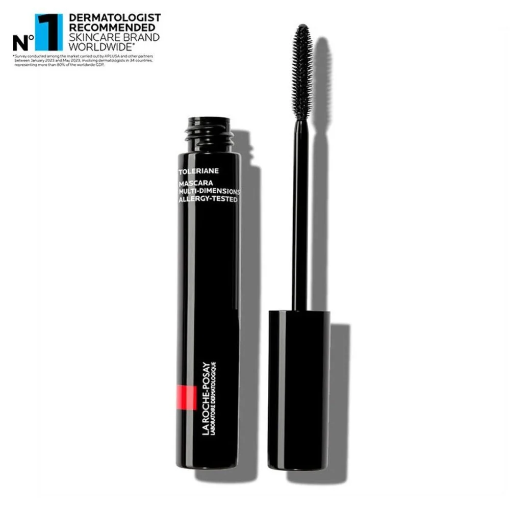 La Roche Posay Toleriane Mascara Multi-Dimensions Noir 7.2ml Tube noir mascara Toleriane Multi-Dimensions La Roche-Posay avec brosse effilée