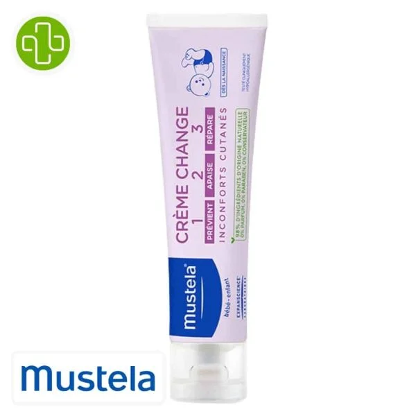 Tube mauve Mustela crème de change 1 2 3 de 50 ml