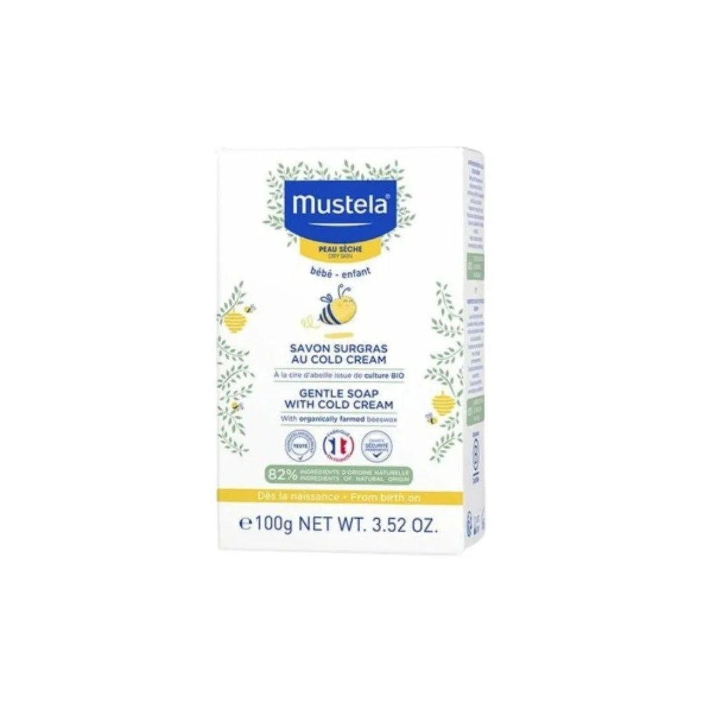 Mustela Savon Surgras 100gr Étui blanc Mustela savon surgras au cold cream 100 g