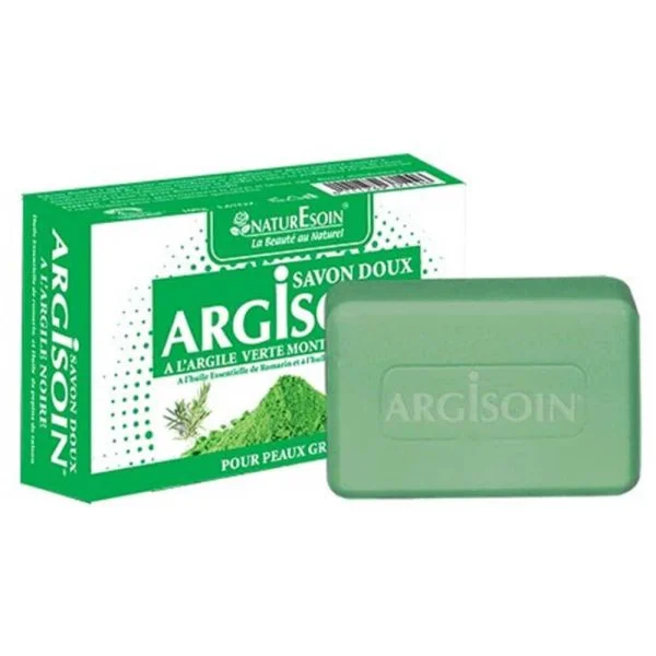 Étui vert et pain de savon Argisoin à l'argile verte