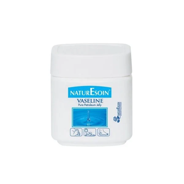Pot blanc et bleu NaturEsoin vaseline pure petroleum jelly 120 ml pictogrammes