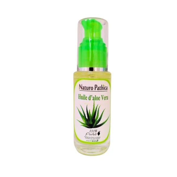 Flacon pompe transparent Naturo Pathica huile d'aloe vera 50 ml