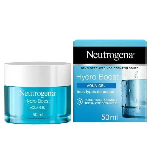 Pot bleu et étui Neutrogena Hydro Boost Aqua-gel hydratant 50 ml