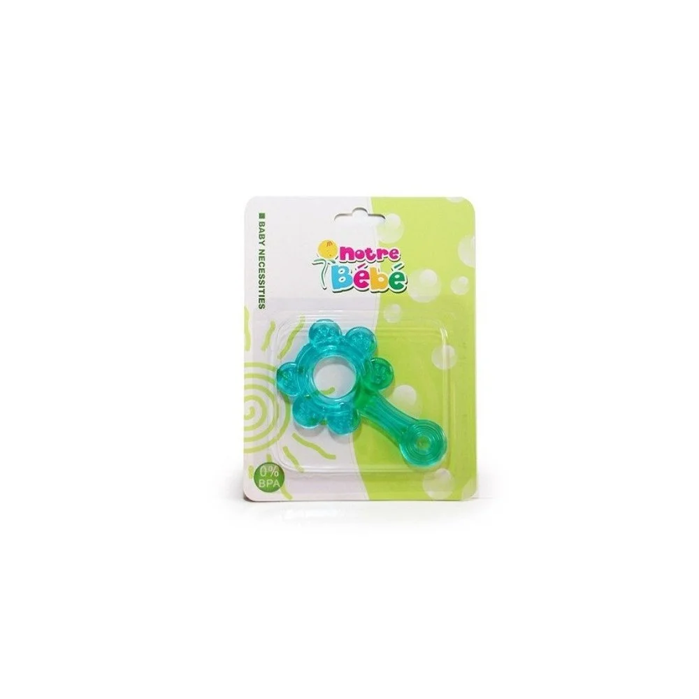 Notre Bebe Anneau Simple +3m Anneau de dentition turquoise forme fleur Notre Bébé sous blister