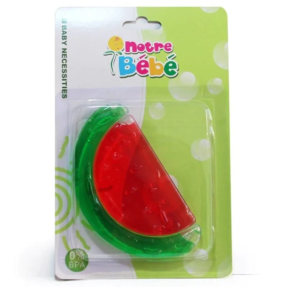 Notre Bebe Anneaux Silicone Pastèque Anneau de dentition en forme de tranche de pastèque sous blister