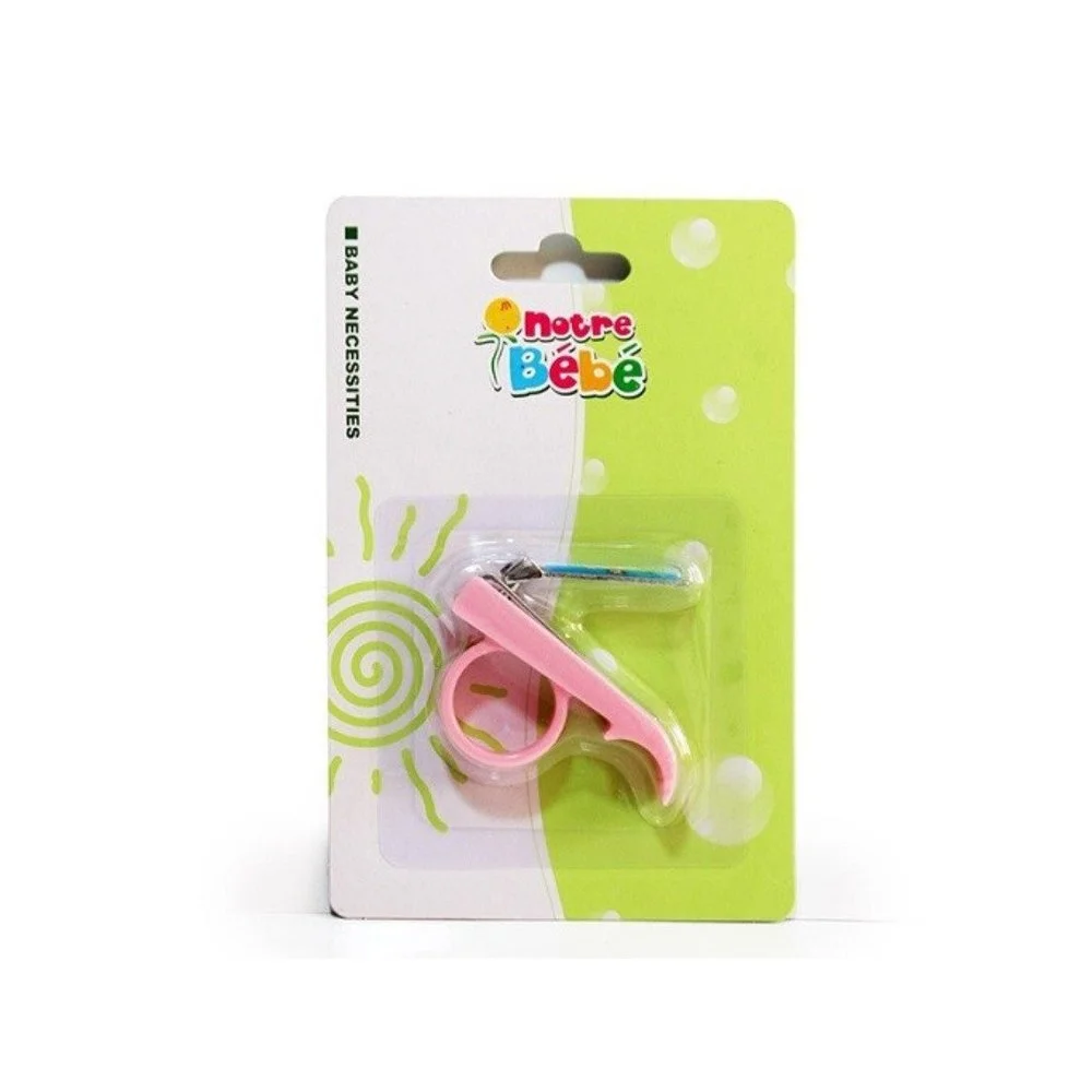 Notre BeBe Coupe Ongles Coupe-ongles bébé rose sous blister vert et blanc Notre Bébé
