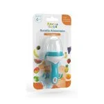 Sucette alimentaire bleue et blanche Notre Bébé sous blister fruits légumes