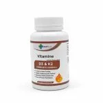 Flacon blanc NutriLab Vitamine D3 et K2, 60 gélules