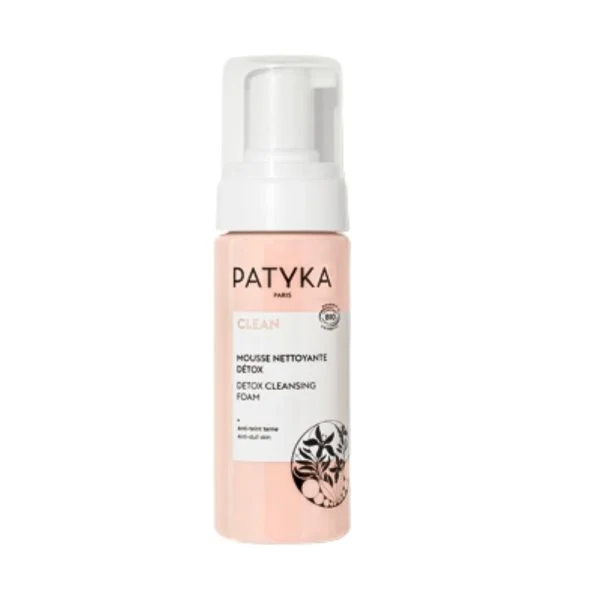 Flacon pompe rose Patyka Clean mousse nettoyante détox 150 ml