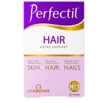 Étui violet et rose Perfectil Hair Extra Support 60 comprimés Vitabiotics