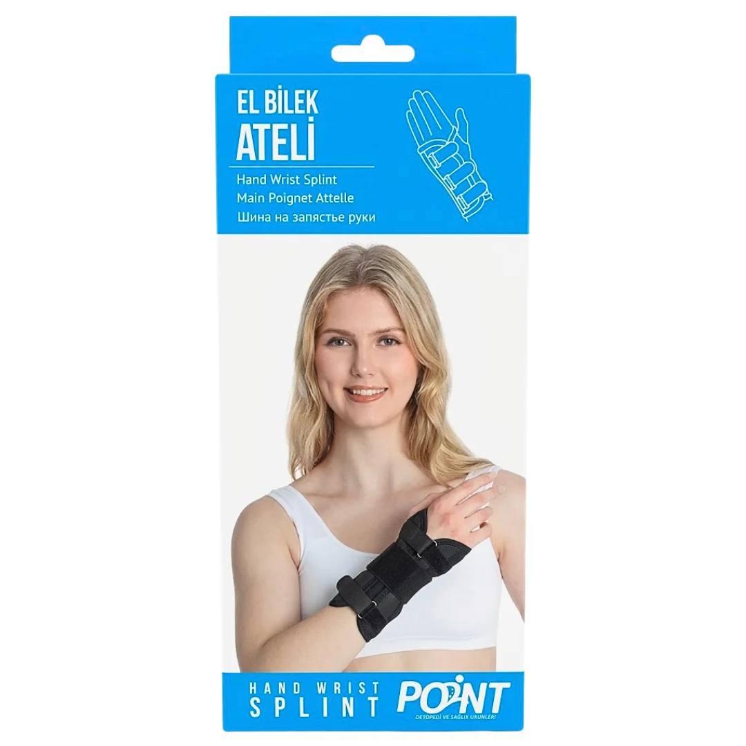 point-attelle-poignet-gauche-standard-reference-204.png Boîte bleue Point attelle de poignet noire portée par une femme