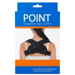 Boîte bleue Point bandage claviculaire noir porté en croix dans le dos