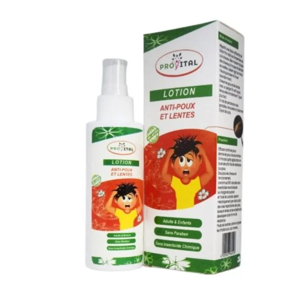 Flacon spray et étui Pro Vital lotion anti-poux et lentes