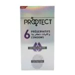 Boîte Prootect 6 préservatifs extra lubrifiés et extra fins, packaging irisé