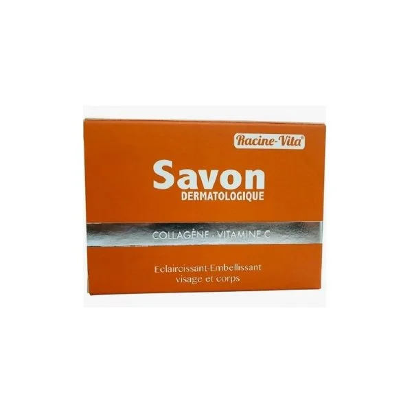 Étui orange Racine-Vita savon dermatologique collagène et vitamine C