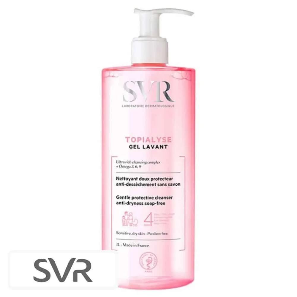 svr-topialyse-gel-lavant-apaisant-hydratant-24h-1l.jpg Grand flacon-pompe rose SVR Topialyse Gel Lavant sans savon 1 L