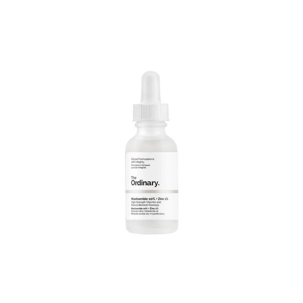 THE ORDINARY Niacinamide 10% + Zinc 1% 30ml Flacon compte-gouttes blanc The Ordinary Niacinamide 10 % + Zinc 1 % 30 ml