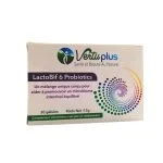 Boîte Vertuplus LactoBif 6 Probiotics 30 gélules, motif de points colorés en spirale