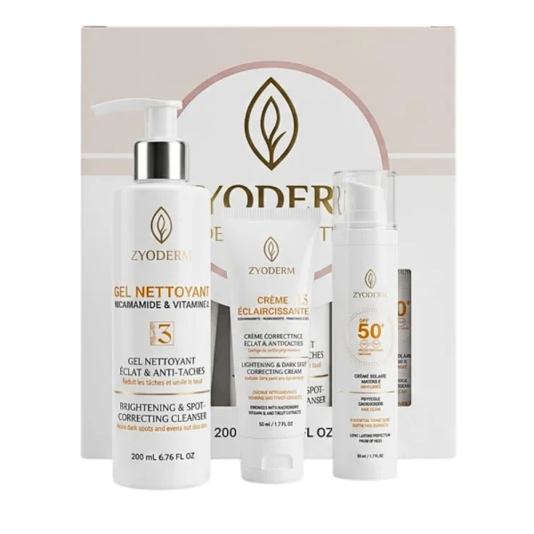 Zyoderm Dermawhite Creme Eclaircissante+Creme Solaire Invisible+Gel Nettoyent Coffret – photo 2