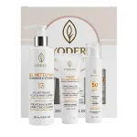 Coffret Zyoderm avec gel nettoyant, crème éclaircissante et crème solaire SPF 50+