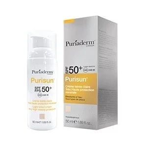 Puriaderm Purisun Crème Teintée Claire SPF50+ 50ml